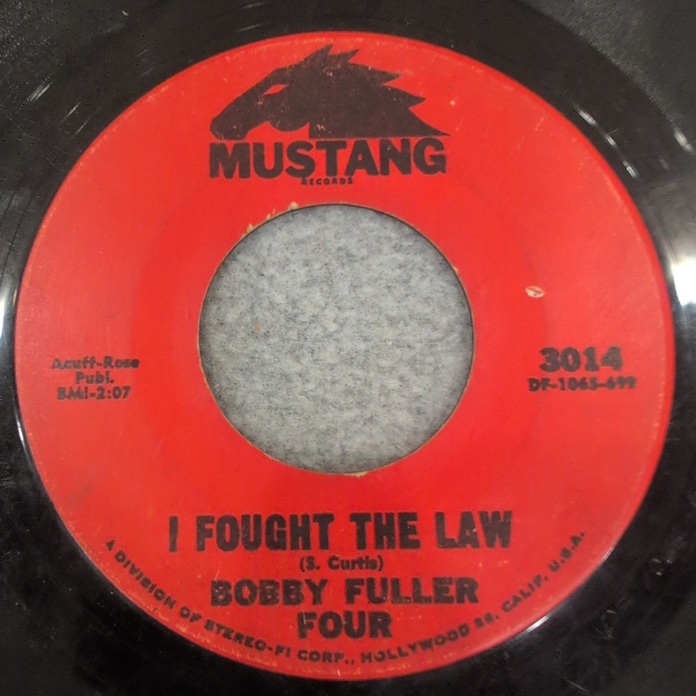 Bobby Fuller Four I Fought the Law Little Annie Lou 45 RPM Mustang 3014 Vinyl - Picture 1 of 4